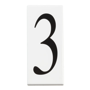 KK4303 Utilitarian Address Number Door Accessory - White