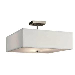 KK43693NI Shailene Semi Flush Mount Ceiling Light - Brushed Nickel