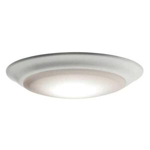 KK43846WHLED27 Utilitarian Flush Mount Ceiling Light - White