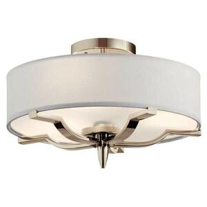 KK44314PN Kinsey Flush Mount Ceiling Light - Polished Nickel