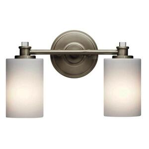 KK45922NI Joelson 2 Bulb Bathroom Lighting - Brushed Nickel