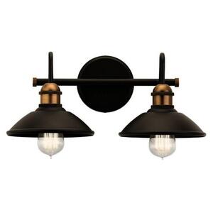 KK45944OZ Clyde 2 Bulb Bathroom Lighting - Olde Bronze