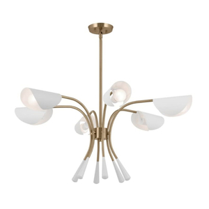 KK52559CPZWH Arcus Large Foyer Chandelier Chandelier - Champagne Bronze / White