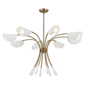 KK52560CPZWH Arcus Large Foyer Chandelier Chandelier - Champagne Bronze / White