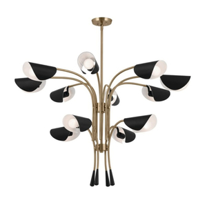 KK52561CPZBK Arcus Large Foyer Chandelier Chandelier - Champagne Bronze / Black