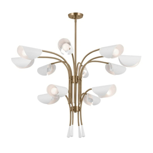 KK52561CPZWH Arcus Large Foyer Chandelier Chandelier - Champagne Bronze / White