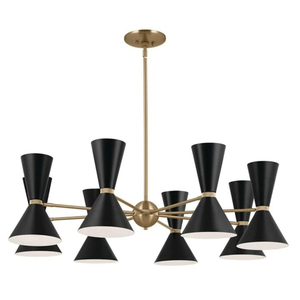 KK52567CPZBK Phix Large Foyer Chandelier Chandelier - Champagne Bronze / Black