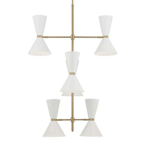 KK52568CPZWH Phix Mini Chandelier - Champagne Bronze / White