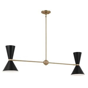 KK52569CPZBK Phix Mini Chandelier - Champagne Bronze / Black