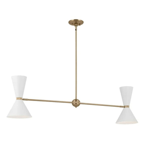 KK52569CPZWH Phix Mini Chandelier - Champagne Bronze / White