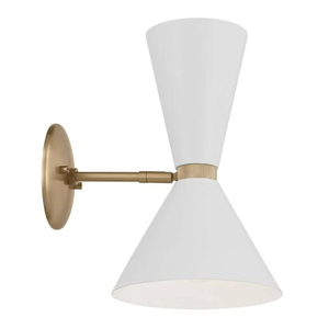 KK52570CPZWH Phix Multi Bulb Wall Sconce - Champagne Bronze / White