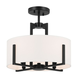 KK52591BK Malen Semi Flush Mount Ceiling Light - Black