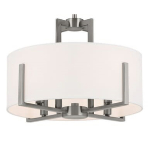 KK52591CLP Malen Semi Flush Mount Ceiling Light - Classic Pewter