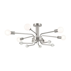 KK52602PN Ocala Semi Flush Mount Ceiling Light - Polished Nickel