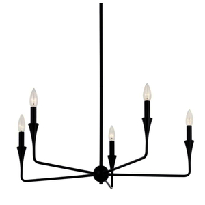 KK52689BK Alvaro Mid Sized Chandelier Chandelier - Black