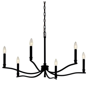 KK52695BK Malene Mid Sized Chandelier Chandelier - Black