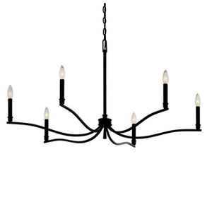 KK52696BK Malene Large Foyer Chandelier Chandelier - Black