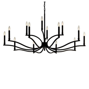 KK52698BK Malene Large Foyer Chandelier Chandelier - Black