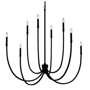 KK52699BK Malene Large Foyer Chandelier Chandelier - Black