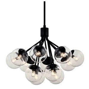 KK52701BKCLR Silvarious Mid Sized Chandelier Chandelier - Black