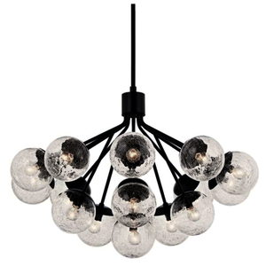 KK52702BK Silvarious Large Foyer Chandelier Chandelier - Black