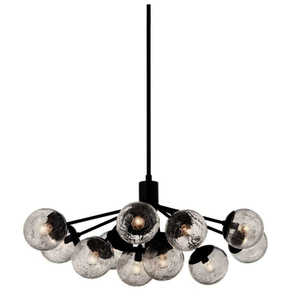 KK52703BK Silvarious Large Foyer Chandelier Chandelier - Black