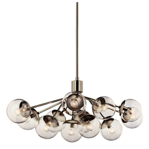 KK52703PNCLR Silvarious Large Foyer Chandelier Chandelier - Polished Nickel