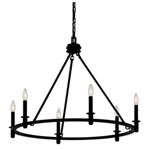 KK52705BK Carrick Mid Sized Chandelier Chandelier - Black