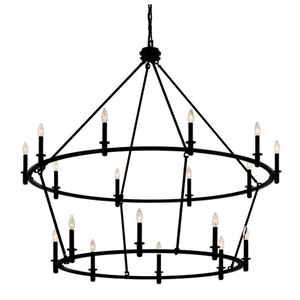 KK52708BK Carrick Large Foyer Chandelier Chandelier - Black