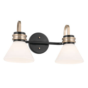 KK55154BK Farum 2 Bulb Bathroom Lighting - Black