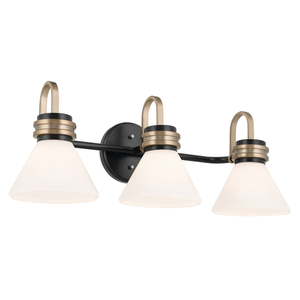 KK55155BK Farum 3 Bulb Bathroom Lighting - Black