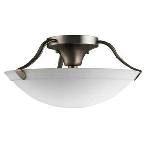 KK3627NI Builder Semi Flush Mount Ceiling Light - Brushed Nickel