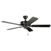 Kichler KK330015SBK Satin Black Large Room Fan (52'' to 59'')