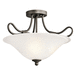 Kichler KK3757OZ Olde Bronze Semi Flush Mount Ceiling Light