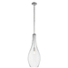 Kichler KK42475CHCLR Chrome / Clear Down Light Pendant