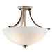 Kichler KK42563BPT Brushed Pewter Semi Flush Mount Ceiling Light