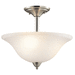 Kichler KK42879NI Brushed Nickel Semi Flush Mount Ceiling Light