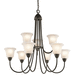 Kichler KK42885OZ Olde Bronze Large Foyer Chandelier