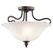 Kichler KK42900OZ Olde Bronze Semi Flush Mount Ceiling Light