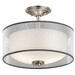 Kichler KK43154AP Antique Pewter Semi Flush Mount Ceiling Light