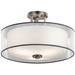 Kichler KK43194AP Antique Pewter Semi Flush Mount Ceiling Light