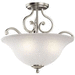 Kichler KK43232NI Brushed Nickel Semi Flush Mount Ceiling Light