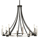 Kichler KK43291BK Black Mid Sized Chandelier