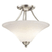 Kichler KK43512NIL18 Brushed Nickel Semi Flush Mount Ceiling Light