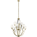 Kichler KK43534NBR Natural Brass Large Foyer Chandelier