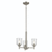 Kichler KK43670NICLR Brushed Nickel Mini Chandelier