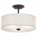 Kichler KK43675BK Black Semi Flush Mount Ceiling Light