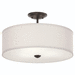 Kichler KK43692BK Black Semi Flush Mount Ceiling Light