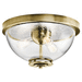 Kichler KK43740NBR Natural Brass Flush Mount Ceiling Light