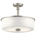 Kichler KK43925NI Brushed Nickel Semi Flush Mount Ceiling Light